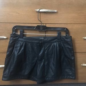 Willow & Clay black faux leather shorts